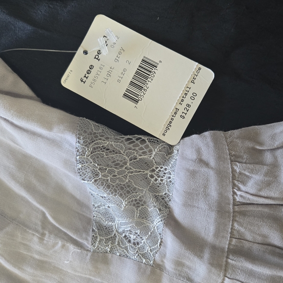 Free People Boho Gray Lace -Hem Dress - Picture 8 of 13